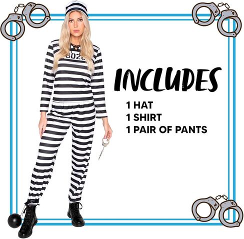 Spooktacular Creations Adult Women Jailbird Costume in Saudi Arabia