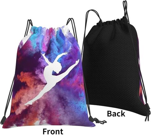 Woidxzxza Love Gymnastics Gymnast Rainbow Drawstring Backpack Sports Gym Sack Sackpack String Bag Cinch Bag For Sport Yoga Travel Shopping Womens Mens in Kuwait