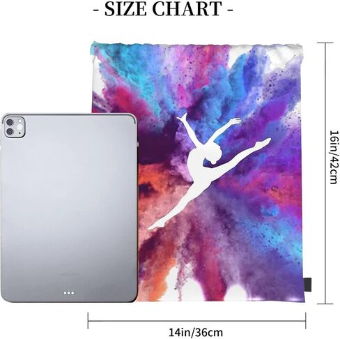 Woidxzxza Love Gymnastics Gymnast Rainbow Drawstring Backpack Sports Gym Sack Sackpack String Bag Cinch Bag For Sport Yoga Travel Shopping Womens Mens in Kuwait