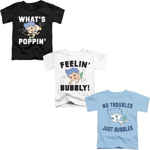 Popfunk Classic Bubble Guppies Kids Bundle Set, 3 Pack Short Sleeve T Shirt Set for Boys & Girls in Saudi Arabia