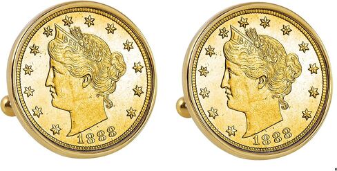 حلقات أكمام بإطار ذهبي من النيكل ليبرتي من American Coin Treasures in Saudi Arabia