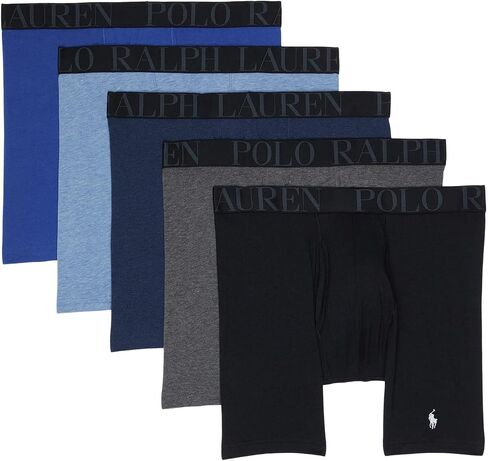 POLO RALPH LAUREN 5-Pack Stretch Fit Classic Boxer Briefs in Saudi Arabia
