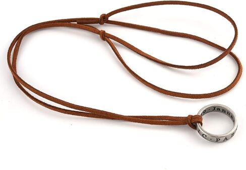 قلادة حلقية ناثان دريك 4 محفورة مع سلسلة جلدية قابلة للتعديل من انشارتد، مجوهرات مصنوعة يدويا للجنسين، هدية لمحبي الالعاب التنكرية in Kuwait