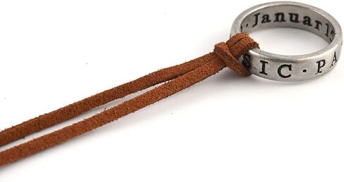 قلادة حلقية ناثان دريك 4 محفورة مع سلسلة جلدية قابلة للتعديل من انشارتد، مجوهرات مصنوعة يدويا للجنسين، هدية لمحبي الالعاب التنكرية in Kuwait