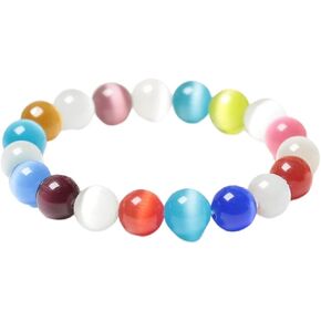 COLORFUL BLING Natural Powerful Selenite Bracelet Healing Crystal Energy Stone Concentration Spirituality Handmade Fashion Jewelry Gift for Women Girls