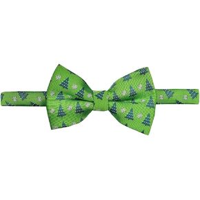 Retreez Christmas Tree and Snowflakes Woven Pre-tied Boy's Bow Tie in Kuwait