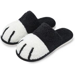 SINNO Cute Animal Slippers for Women, Winter Warm Memory Foam House Slippers, Soft Cozy Booties Non-Slip Slip-on Shoes for Girls