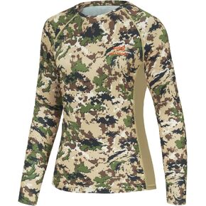 BASSDASH Women’s Camo Hunting Shirt Long Sleeve UPF 50+ Sun Protection Performance Tee Fishing Hiking