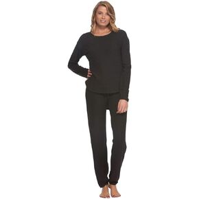 Felina | Comfyz Coco Women's 2-Piece Lounge Set | Brushed Jersey LS Top & Jogger in Saudi Arabia