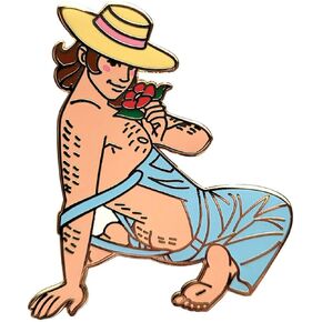 Pinsanity Farmer Pin Up Boy Enamel Lapel Pin in Saudi Arabia