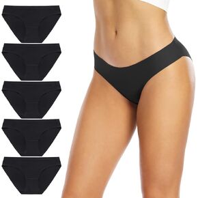 Xibing Women's Seamless Underwear No Show Stretch Bikini Panties Breathable Invisible Hipster Panty 5/10 Pack in Kuwait