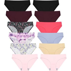 Sunm Boutique Seamless Underwear for Women No Show Underwear Women's Bikini Panties Invisible Soft Stretch Panties