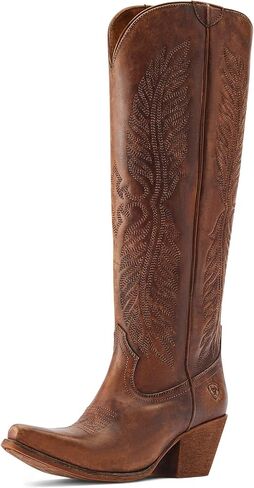 حذاء ARIAT النسائي Guienevere بمقدمة قصيرة كاجوال بكعب منخفض فوق الركبة 1-2 بوصة - بني in Kuwait