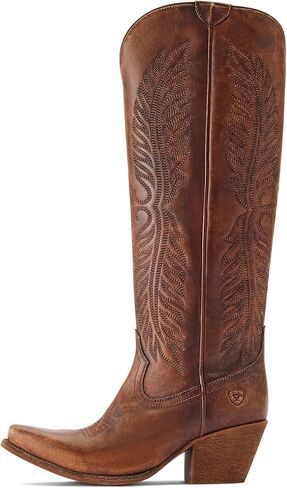 حذاء ARIAT النسائي Guienevere بمقدمة قصيرة كاجوال بكعب منخفض فوق الركبة 1-2 بوصة - بني in Kuwait