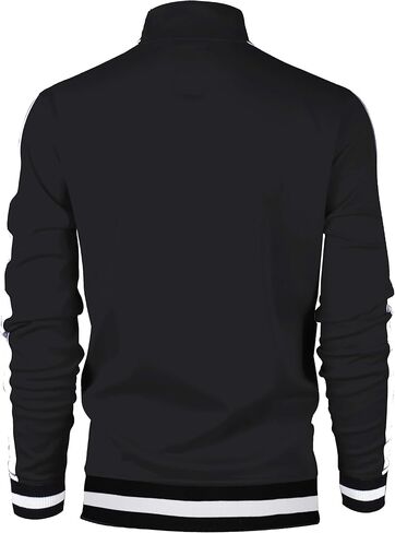SCREENSHOT-TRACK JACKET Mens Urban Hip Hop Premium Track Jacket - Slim Fit Side Taping Sportswear Urbanwear Streetwear Top in Kuwait