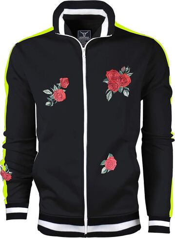 SCREENSHOT-TRACK JACKET Mens Urban Hip Hop Premium Track Jacket - Slim Fit Side Taping Sportswear Urbanwear Streetwear Top in Kuwait