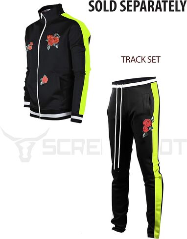 SCREENSHOT-TRACK JACKET Mens Urban Hip Hop Premium Track Jacket - Slim Fit Side Taping Sportswear Urbanwear Streetwear Top in Kuwait