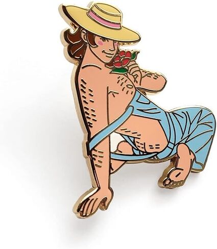 Pinsanity Farmer Pin Up Boy Enamel Lapel Pin in Saudi Arabia