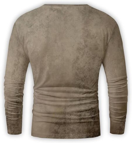 Men's Henley Shirts，Long Sleeve Shirts Fashion，Men's Basic Fit Shirts Polo in Kuwait