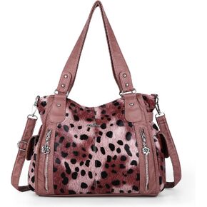 Handbags for Womens Top-Handle Hobo Purse Roomy Casual Shoulder Bags PU Tote Satchel Purse for Womens