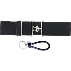 Dielianyi 1.5 Inch Elastic Equestrian Belt Elastic Belt Stretch Horseback Riding Belt with Surcingle Buckle Horses Belt with leather key strap in Saudi Arabia
