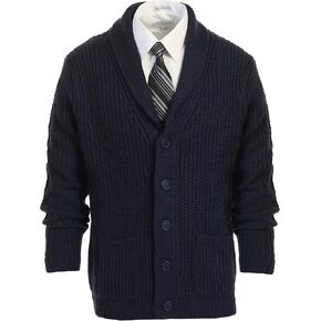 Gioberti Mens Heavy Weight Shawl Collar Knitted Regular Fit Long Sleeve Cardigan