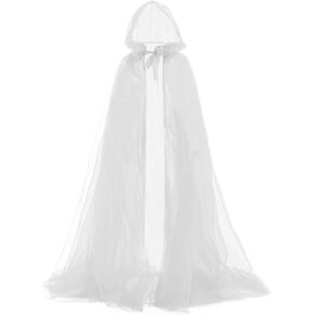 Tremour Haunted Hooded Cape Ghost Costume Capes for Women Bride Hooded Cape Cloak in Kuwait