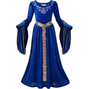 فستان Pettigirl للفتيات من عصر النهضة الملكة الوردية، زي تنكري للأميرات من العصور الوسطى in Kuwait