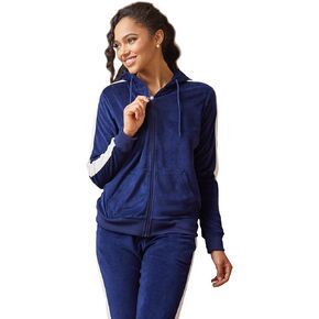 Velour Tracksuit Womens Sweatsuits 2 Piece Set Zip Hoodie Sweatpants Outfits Velvet Jogging Suits