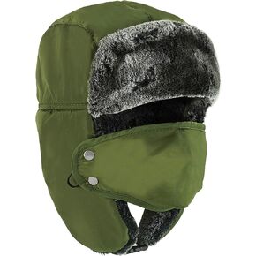 Winter Face Mask For Men - Russian Style Hat Ushanka, Trooper, Trapper Hats for Men and Women - Windproof Ski Mask in Kuwait
