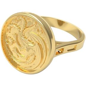 House Dragon Ring King Viserys Sigil Crest Three-headed Dragon Cosplay Accessory Replica Jewelry for Men in Saudi Arabia