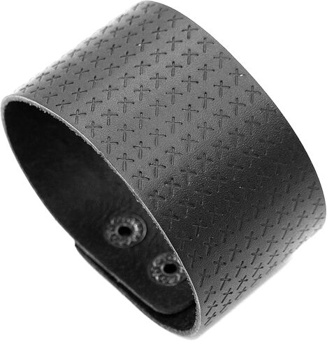 Mgutillart الشرير المفاجئة سوار طباعة نمط الكفة معصمه سوار المعصم جلدية واسعة in Kuwait