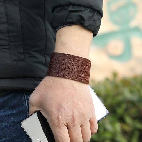 Mgutillart الشرير المفاجئة سوار طباعة نمط الكفة معصمه سوار المعصم جلدية واسعة in Kuwait