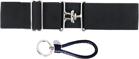 Dielianyi 1.5 Inch Elastic Equestrian Belt Elastic Belt Stretch Horseback Riding Belt with Surcingle Buckle Horses Belt with leather key strap in Saudi Arabia