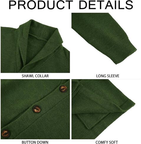 Runcati Mens Shawl Collar Cardigan Sweaters Button Down Cable Knitted Loose Fit Knitwear Open Front Sweaters Winter Outwear in Saudi Arabia