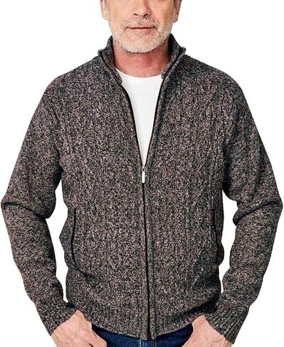 JYG Cardigan Sweaters for Men Full Zip Fleece Lined Slim Fit Knitted Sweater with 2 Front Pockets in Saudi Arabia