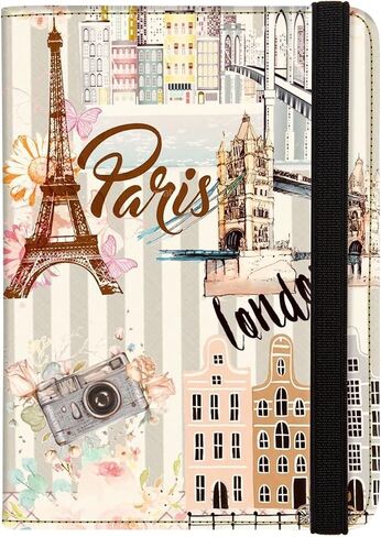 Passport Holder Women,RFID Blocking Travel Wallet,Leather Card Case Travel Document Organizer Credit Card Holder Girl Men (Colored cat) in Kuwait