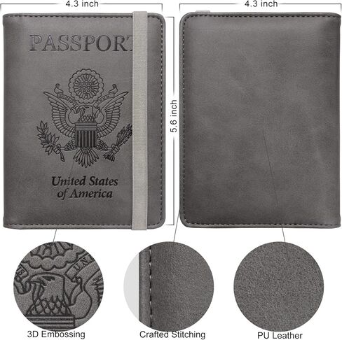 WALNEW Passport Holder and Vaccine Card Holder Combo Travel Wallet RFID Blocking PU leather Case Cover with Vaccine Card Protector Slot (Marble Pink) in Saudi Arabia