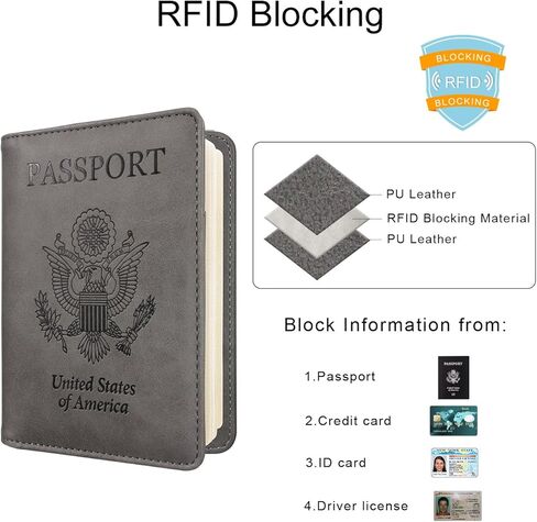 WALNEW Passport Holder and Vaccine Card Holder Combo Travel Wallet RFID Blocking PU leather Case Cover with Vaccine Card Protector Slot (Marble Pink) in Saudi Arabia
