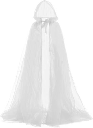 Tremour Haunted Hooded Cape Ghost Costume Capes for Women Bride Hooded Cape Cloak in Kuwait