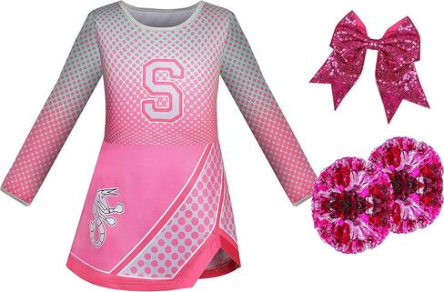 أزياء الزومبي للفتيات المشجعات فستان التشجيع للأطفال الصغار لحفلات الهالوين من 3 إلى 12 سنة in Kuwait