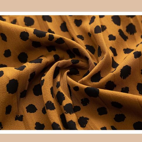 Womens Skirt Leopard Print Midi Long Shirring Skirts High Waisted A Line Skirts in Saudi Arabia
