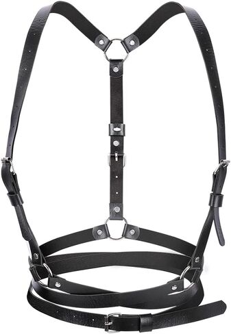 DOTASI Punk Waist Leather Chain Belt Harness Strappy Adjustable Body Accessories in Saudi Arabia