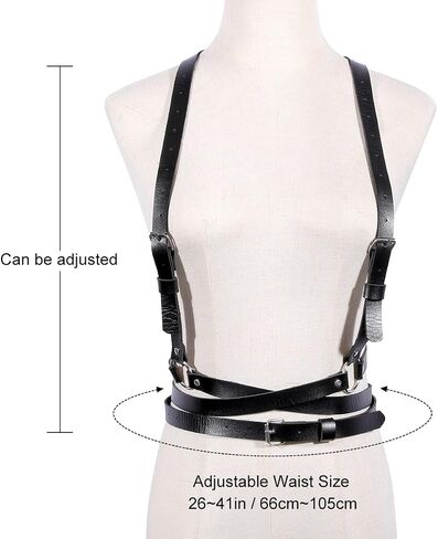 DOTASI Punk Waist Leather Chain Belt Harness Strappy Adjustable Body Accessories in Saudi Arabia