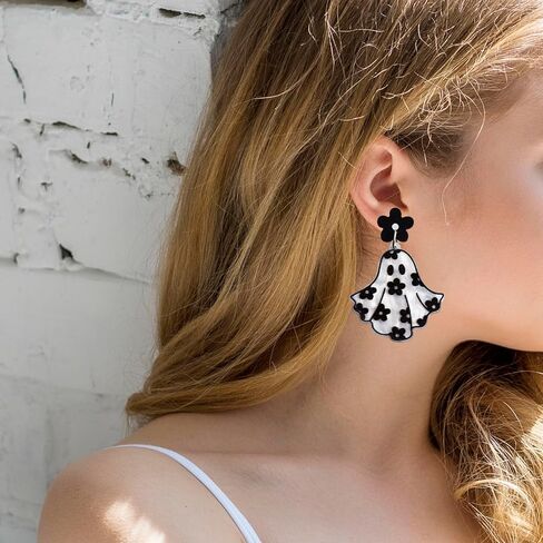 أقراط الهالوين للنساء أقراط الهالوين أقراط متدلية للعطلات أقراط بو جوست أقراط زهرة بونمبكين قزحية الألوان مجوهرات الهالوين هدايا الهالوين 6 أزواج in Kuwait