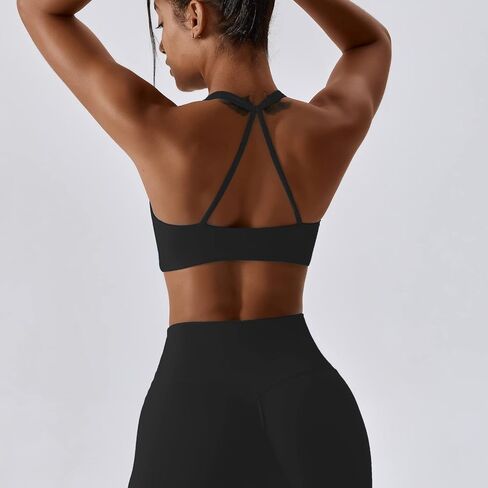 ABOCIW Workout Sets for Women Twist Front Halter Sports Bras High Waist Legging 2 Piece Exercise Gym Yoga Outfit in Kuwait