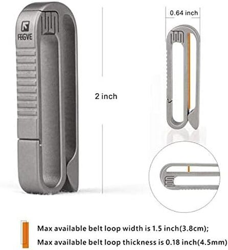TISUR Belt Key Clip,Titanium Carabiner Key Chain Ring Holder for Belt, Quick Release Detachable Keychain Clip in Kuwait