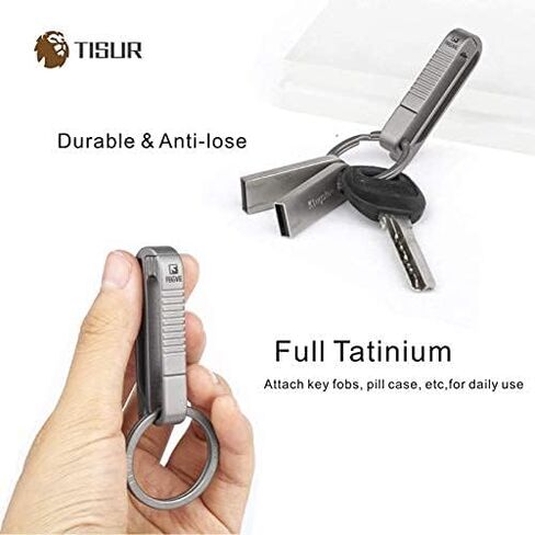 TISUR Belt Key Clip,Titanium Carabiner Key Chain Ring Holder for Belt, Quick Release Detachable Keychain Clip in Kuwait