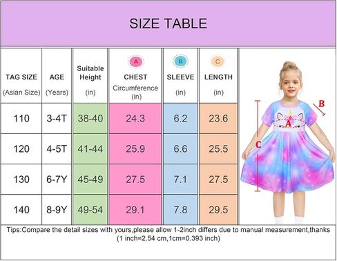MHJY Girls & Doll Matching Nightgowns Unicorn Nightdress Sleepwear Pajamas for Girls and 18" Dolls in Kuwait