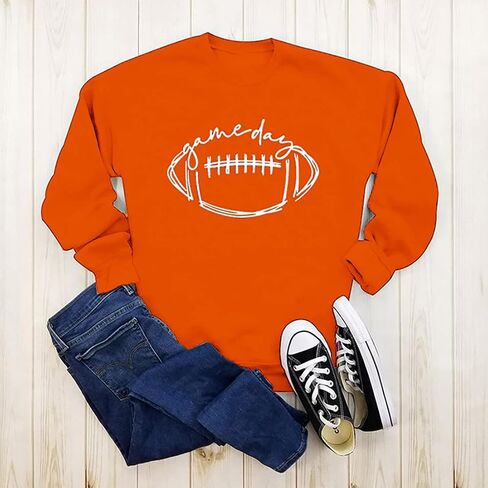 سويت شيرت نسائي من NEXLOMOS بياقة دائرية وأكمام طويلة ليوم مباريات كرة القدم in Kuwait